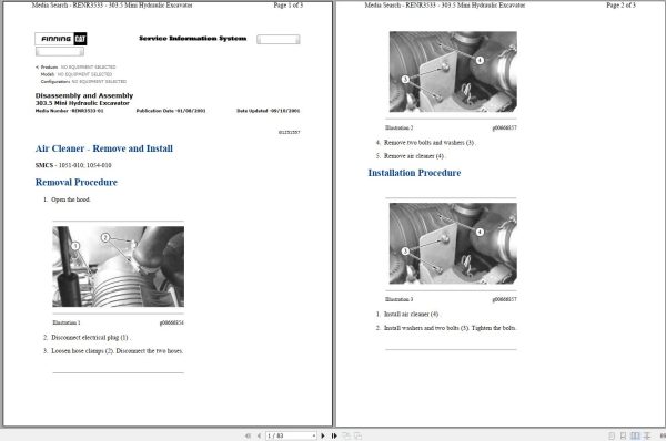 CAT Mini Hydraulic Excavator 303.5 AFW Operators Service Manual and Schematics 1