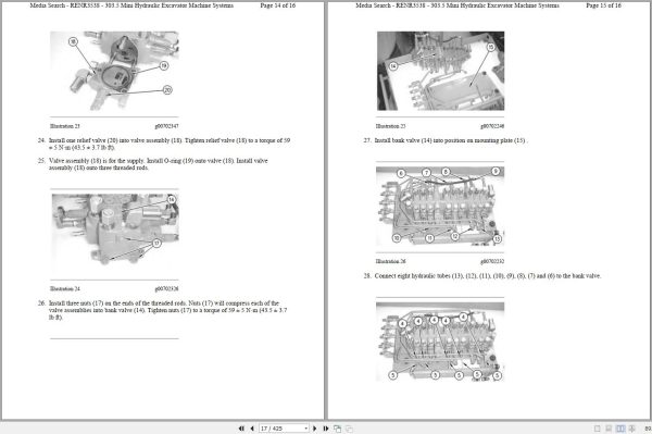 CAT Mini Hydraulic Excavator 303.5 DCH Operators Service Manual and Schematics 2
