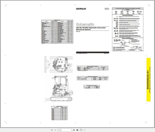 CAT Mini Hydraulic Excavator 303.5C DMY Operators Service Manual and Schematics 3