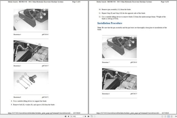 CAT Mini Hydraulic Excavator 304.5 WAK Operators Service Manual and Schematics 2
