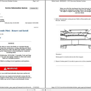 CAT Mini Hydraulic Excavator 307C BCM BNE Operators Service Manual and Schematics 1