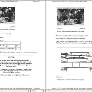 CAT Mini Hydraulic Excavator 307C BCM BNE Operators Service Manual and Schematics 2