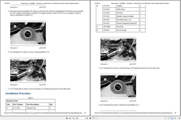 CAT Motor Grader 140M2 M9D Operators Service Manual and Schematics 2