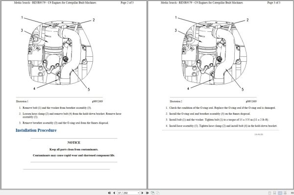CAT Motor Grader 160M B9L Operators Service Manual and Schematics 2