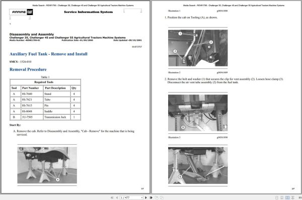 CAT Tractor Challenger 45 ABF Operators Service Manual and Schematics 1
