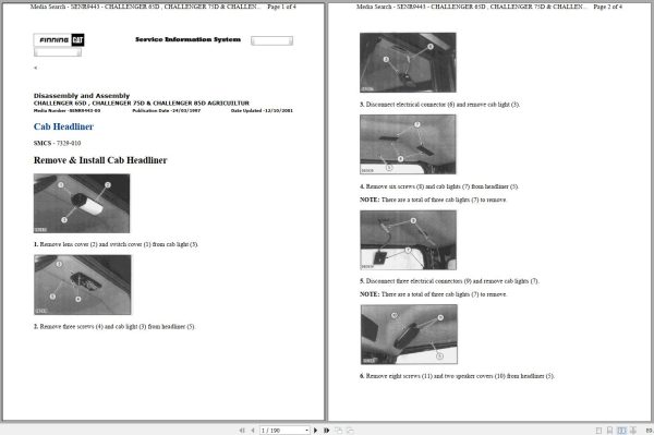 CAT Tractor Challenger 65C 2ZJ Operators Service Manual and Schematics 1