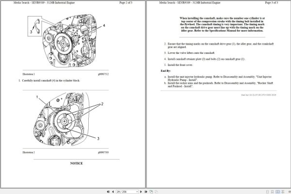 Caterpillar Engine 3126B BEJ Operators Service Manual and Electrical Schematics 2