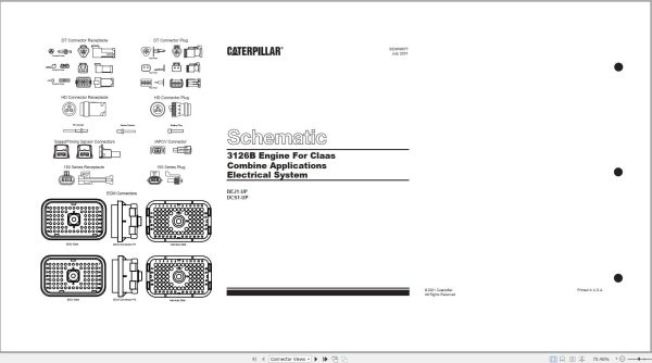 Caterpillar Engine 3126B BEJ Operators Service Manual and Electrical Schematics 3