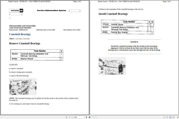 Caterpillar Engine 3204 45V Operation Disassembly and Assembly Manual 1