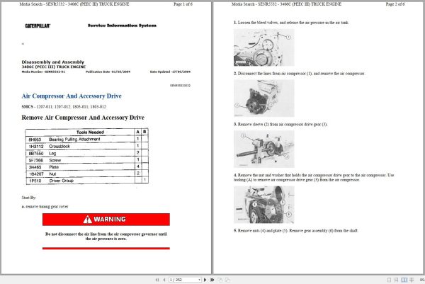 Caterpillar Engine 3406B 3406C 4CK Operators Service Manual and Electrical Schematics 1