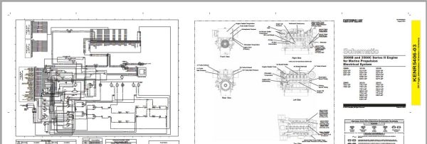 Caterpillar Engine 3512B 3512C Operators Service Manual and Electrical Schematics 3