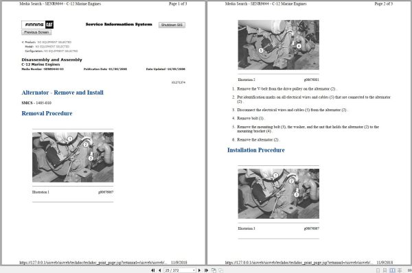 Caterpillar Engine C12 9HP Operation Testing Disassembly and Assembly Manual 2