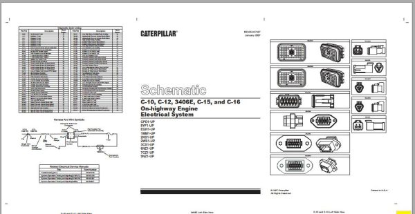 Caterpillar Engine C12 CPD Operators Service Manual and Electrical Schematics 3