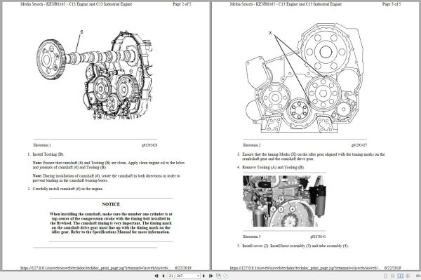 Caterpillar Engine C13 RRA Operators Service Manual and Electrical Schematics 2