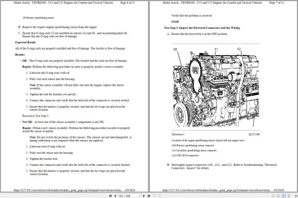 Caterpillar Engine C15 JEP Operators Service Manual and Electrical Schematics 4