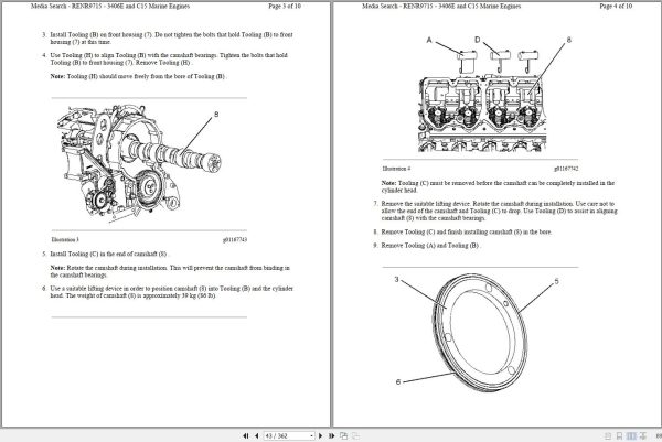 Caterpillar Engine C15 RLA Operators Service Manual and Electrical Schematics 2
