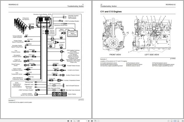 Caterpillar Engine C18 BDN Operators Service Manual and Electrical Schematics 2