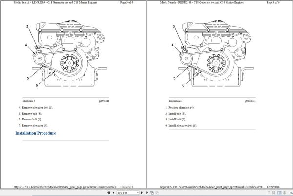 Caterpillar Engine C18 GES Operators Service Manual and Electrical Schematics 2