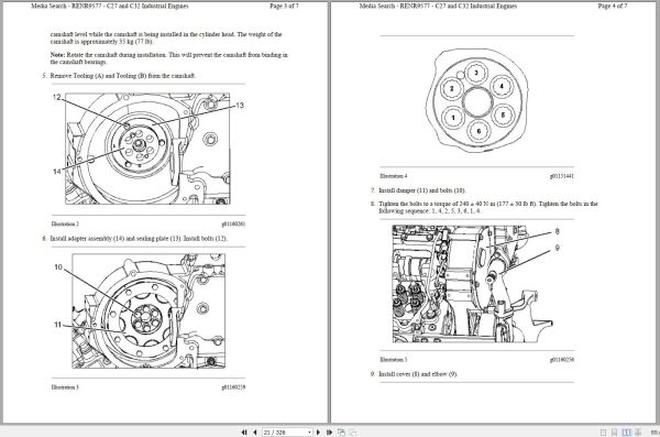 Caterpillar Engine C27 TWM Operators Service Manual and Electrical Schematics 2