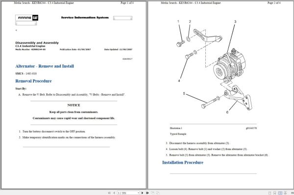 Caterpillar Engine C3.4 CJR Operation Maintenance and Service Manual 1