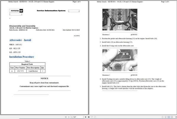 Caterpillar Engine C30 CLX Operators Service Manual and Electrical Schematics 1