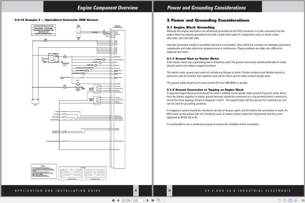 Caterpillar Engine C4.4 C6.6 Electronic Application Install Guide LEBH7120 00 2