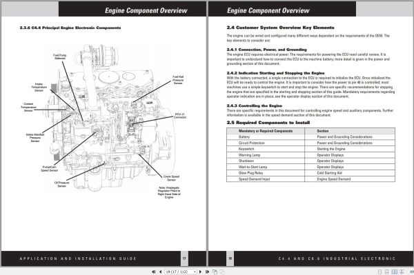 Caterpillar Engine C4.4 C6.6 Electronic Application Install Guide LEBH7120 00 3