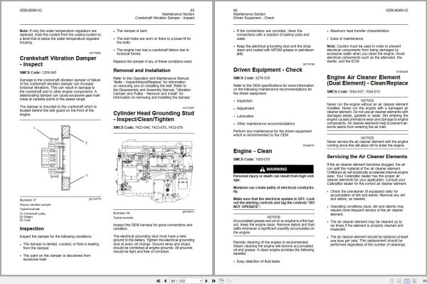 Caterpillar Engine C7 Operation Maintenance Manual SEBU8089 02 2