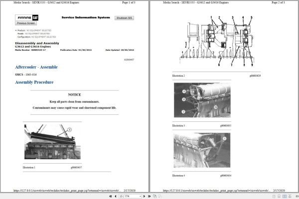 Caterpillar Engine G3616 BLB Operators Service Manual and Electrical Schematics 2