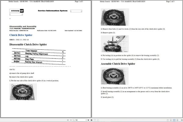 Caterpillar Marine Transmission 7231 17W Operation Maintenance and Service Manual 1
