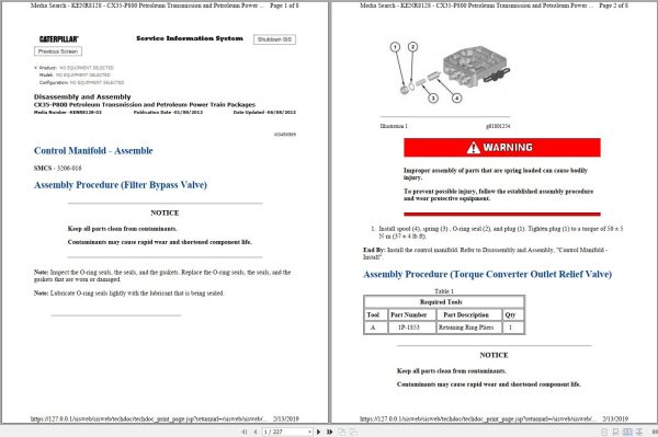 Caterpillar Petroleum Transmission CX31 P600CX35 P800 PKG Operators Service Manual and Schematics 1