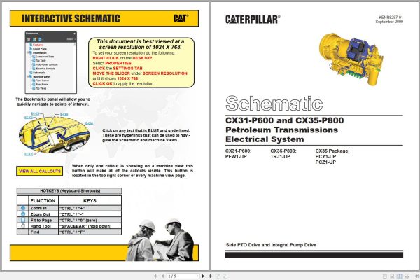 Caterpillar Petroleum Transmission CX31 P600CX35 P800 PKG Operators Service Manual and Schematics 3