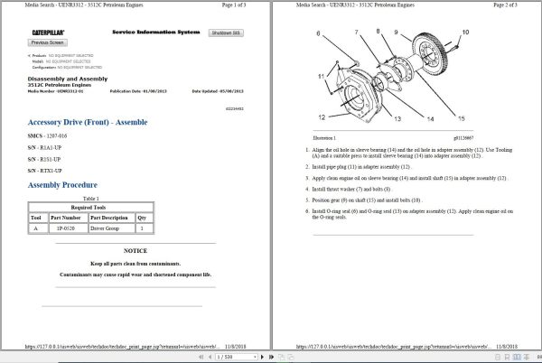 Caterpillar Petroleum Transmission TH48 E70 PKZ Operators Service Manual and Schematic 1