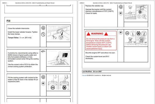Cummins Engine QSK23 Troubleshooting Repair Manual and Wiring Diagram 2