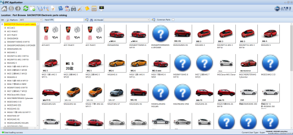 Electronic Parts Manual SAIC Roewe MG EPC 02.2025