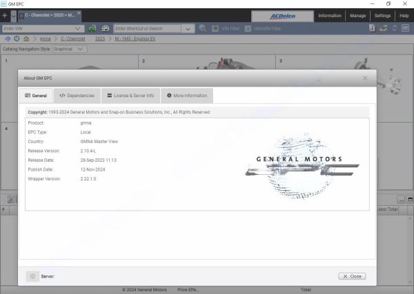 GMNA EPC 11.2024 Spare Parts Catalogue 1