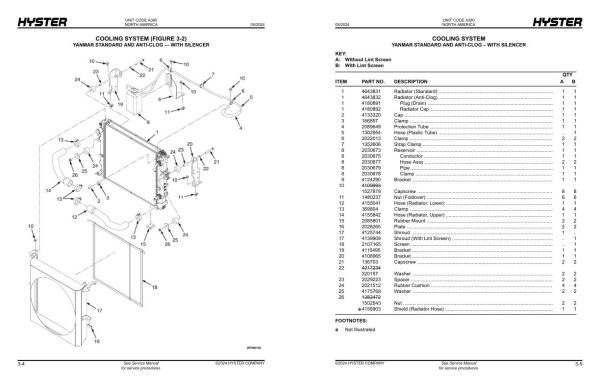 Hyster Forklift A380 H40XT H50XT H60XT Parts Manual 4150962 05 2024 1
