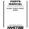Hyster Forklift A3D0 H110UT H135UT H155UT Parts Manual 4313937 04 2024