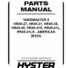 Hyster Forklift B222 Yardmaster II HR45 27 to HR45 41LS Parts Manual 1629342 05 2024