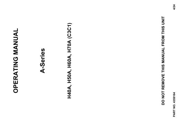 Hyster Forklift C3C1 H40A H50A H60A H70A Operator Manual 4359164 04 2024