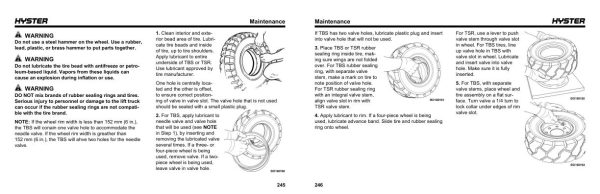Hyster Forklift C3C1 H40A H50A H60A H70A Operator Manual 4359164 04 2024 1