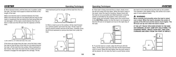 Hyster Forklift D917 H800XDS48 to H1050XD48 Operator Manual 4314130 11 2023 1
