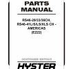 Hyster Forklift E222 RS46 29CH to R46XLS CH Americas Parts Manual 4262654 04 2024