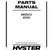Hyster Forklift E230 B60ZAC2 Parts Manual 03.2024 4214668