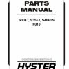 Hyster Forklift F010 S30FT S35FT S40FTS Parts Manual 4120210 05 2024