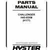 Hyster Forklift H177 Challenger H45XM to H65XM Parts Manual 1458509 05 2024