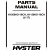 Hyster Forklift J117 H1050HD 16CH H1150HD 16CH Parts Manual 4222753 04 2024