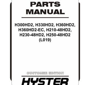 Hyster Forklift L019 H210 to H360 Parts Manual 4237587 04 2024 Copy