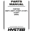 Hyster Forklift N005 Fortis H80FT H90FT H100FT H110FT H120FT Parts Manual 1637132 03 2024