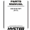 Hyster Forklift P177 H40FT H50FT H60FT H70FT Parts Manual 4120708 02 2024